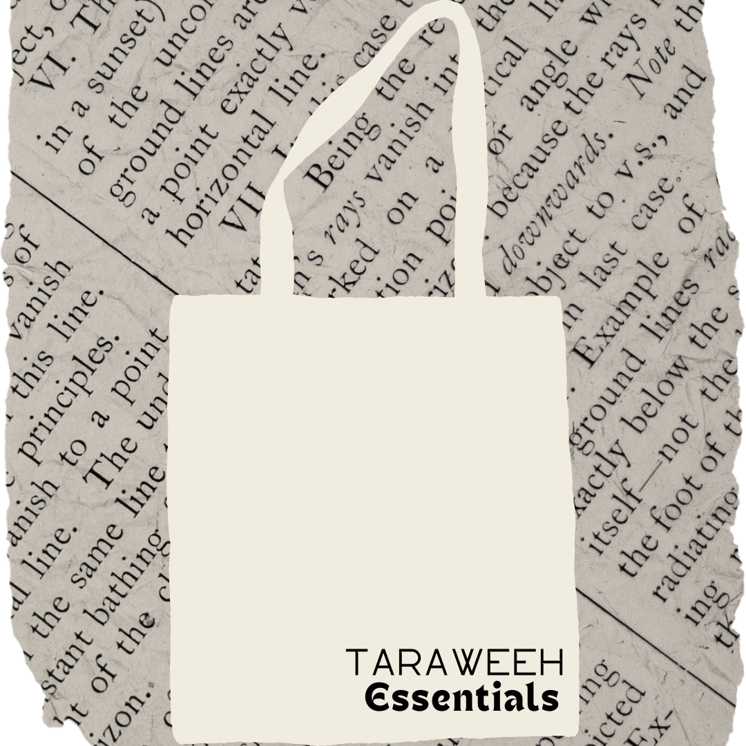 Tote Bag- Blue or Beige Taraweeh Essentials