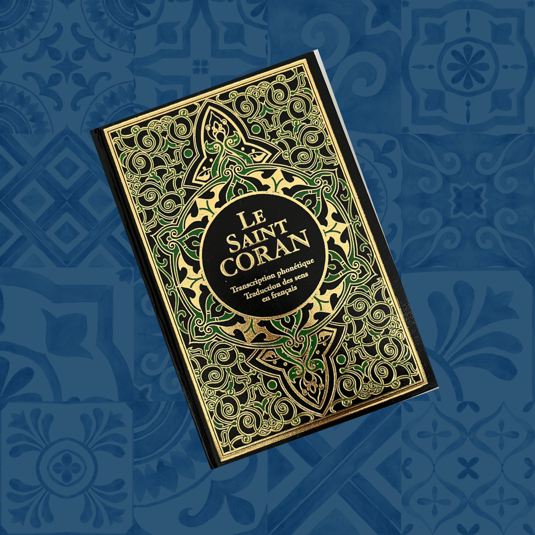 Le Coran noir et vert fôret (PHONÉTIQUE, ARABE -FRANÇAIS)