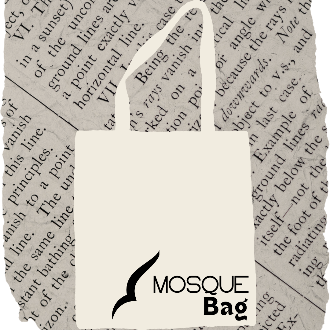 Tote Bag- Blue or Beige Mosque Bag