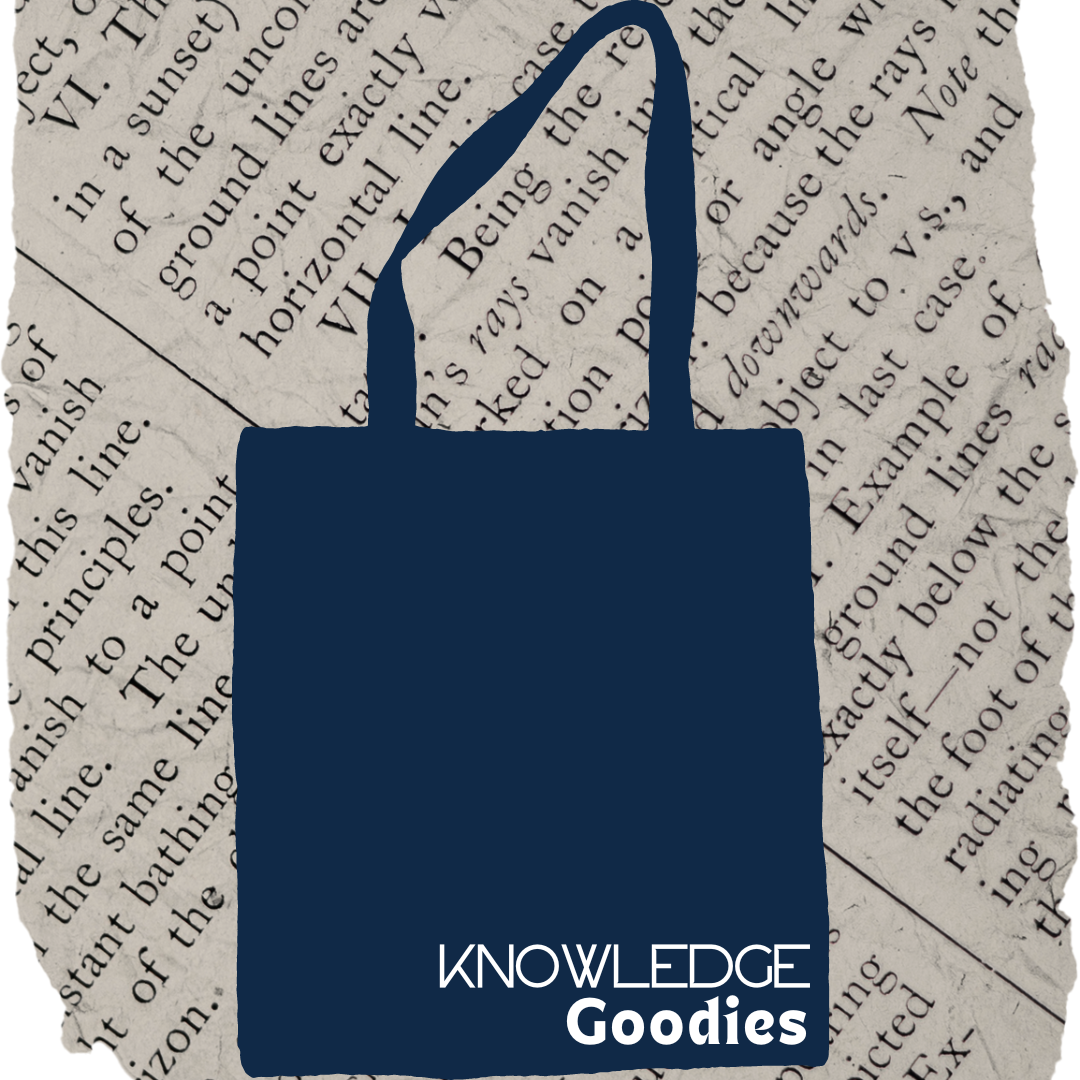 Tote Bag- Blue or Beige Knowledge Goodies