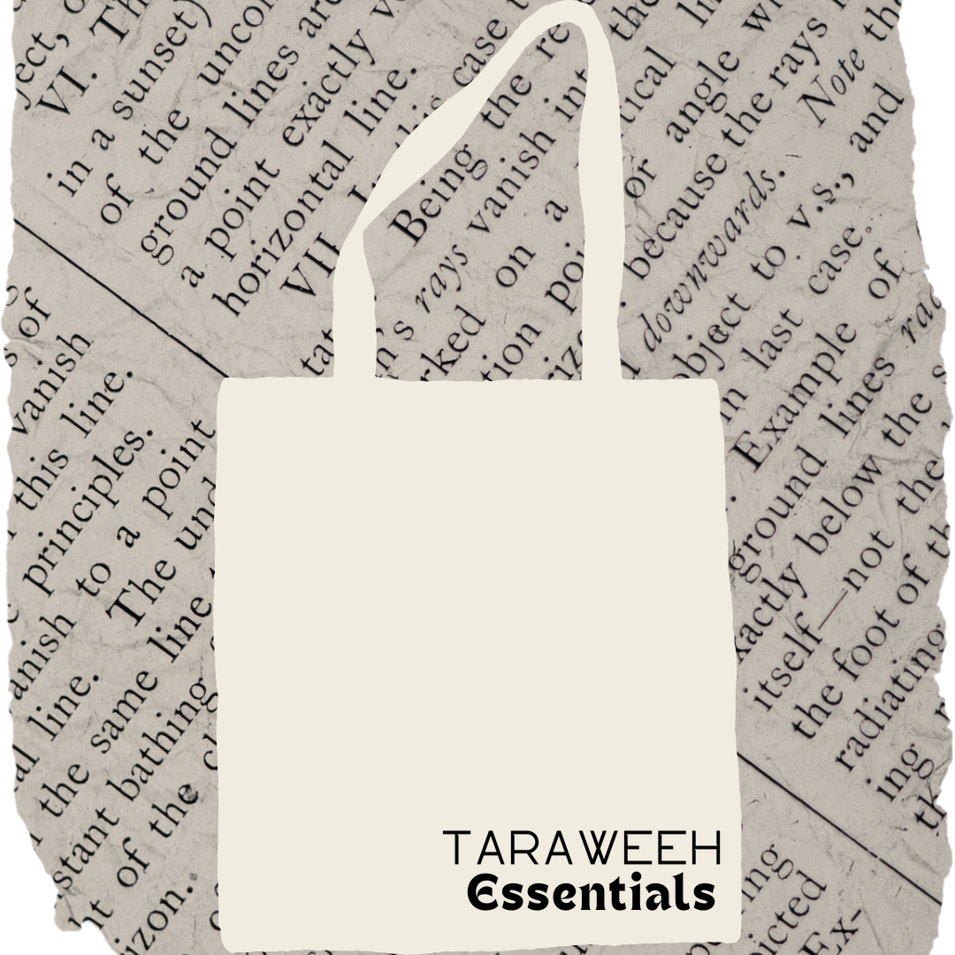 Tote Bag-  Blue or Beige Taraweeh Essentials