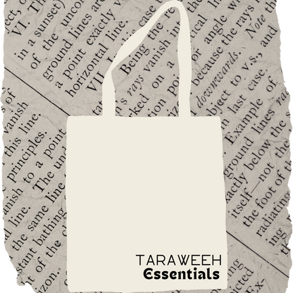 Tote Bag-  Blue or Beige Taraweeh Essentials