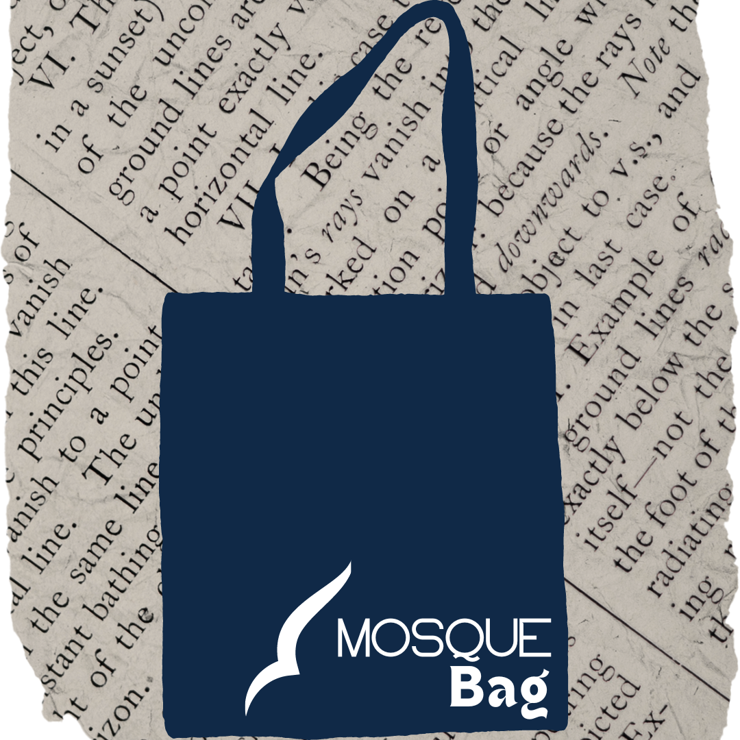 Tote Bag-  Blue or Beige Mosque Bag