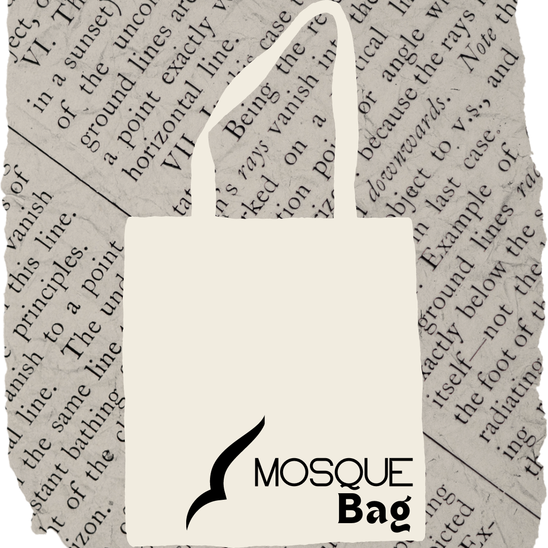 Tote Bag-  Blue or Beige Mosque Bag