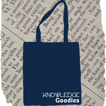 Tote Bag-  Blue or Beige Knowledge Goodies