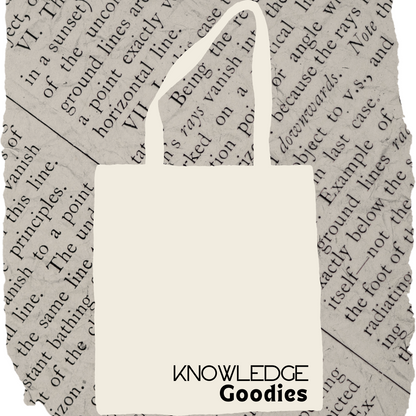 Tote Bag-  Blue or Beige Knowledge Goodies